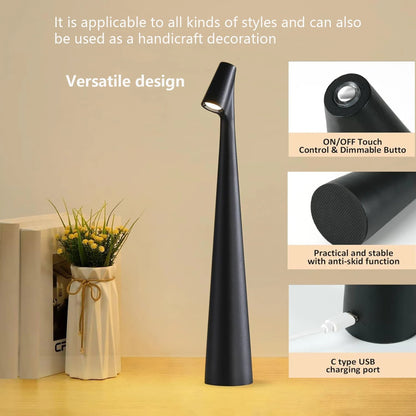 Belro touch control reading light with tri-color dimming, outdoor home and garden lighting, sleek and modern design.