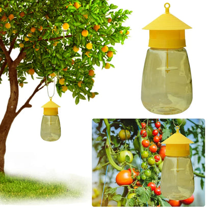 Belro Hanging Fruit Fly Trap for outdoor pest control, featuring a mesh design and bait cup to attract and trap fruit flies.