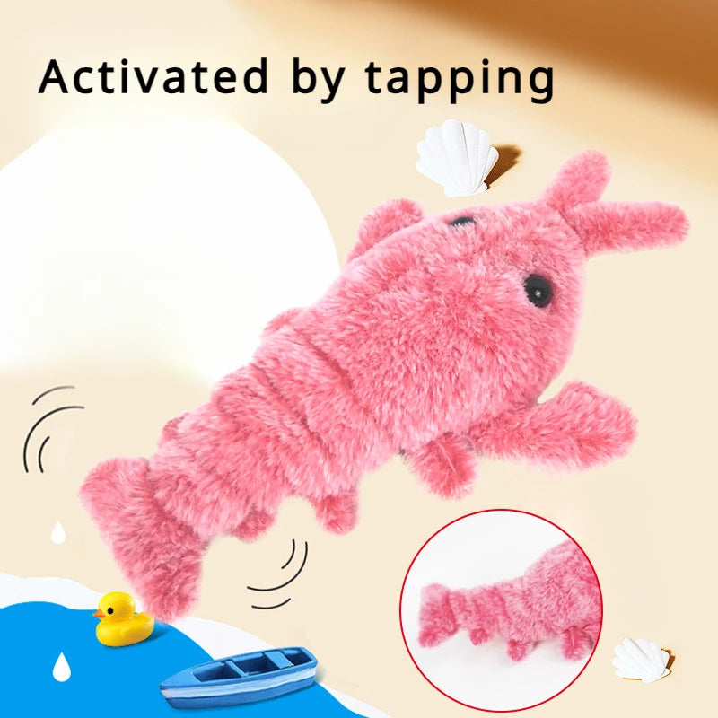Belro electric jumping shrimp pet toy for cats, featuring animated shrimp design to entertain and engage feline pets.