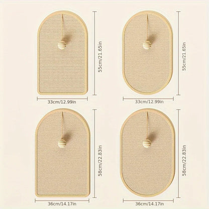 Belro Sisal 3-in-1 wall-mounted cat scratch pad with multiple scratching surfaces and a cozy hideaway for cats.