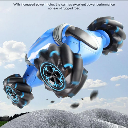 Belro Gesture Controlled Stunt Car performing a 360-degree rotation, showcasing its toy car features and dynamic stunt capabilities.