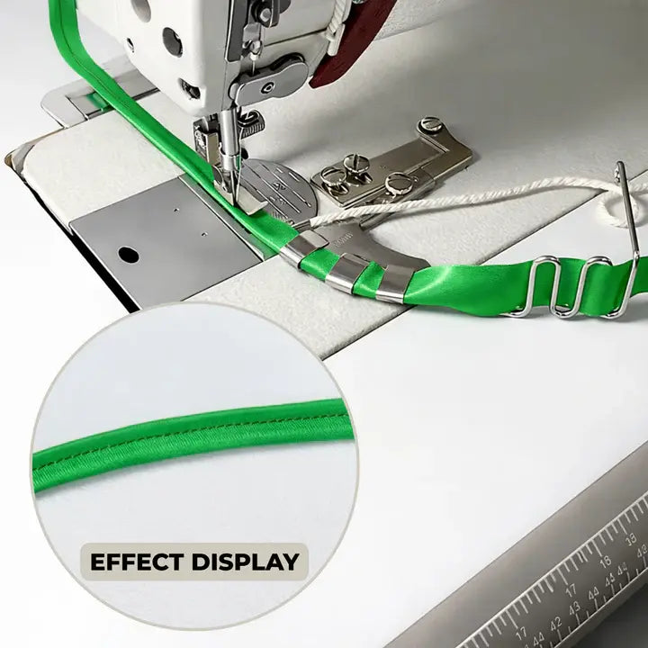 Mivoza double fold binder tape folder for industrial sewing machines, 20-36mm, used for guiding fabric in sewing and crafts.