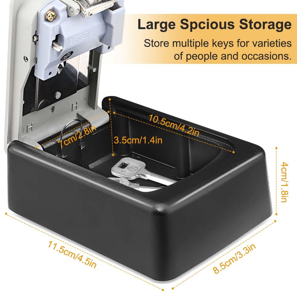 Belro lock box for keys, outdoor storage container with secure metal design, ideal for home and garden key storage.