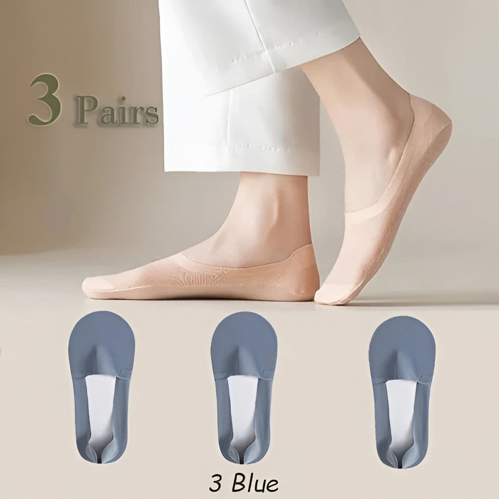 Belro no show thin socks lying flat, lightweight ankle socks for women, designed for a discreet, comfortable fit.