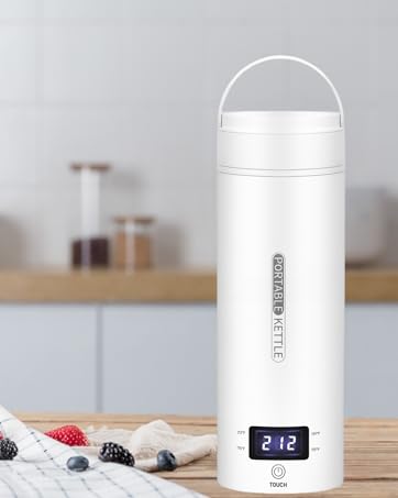 Belro portable electric travel kettle with sleek design, compact size, and water level indicator for convenient travel use.