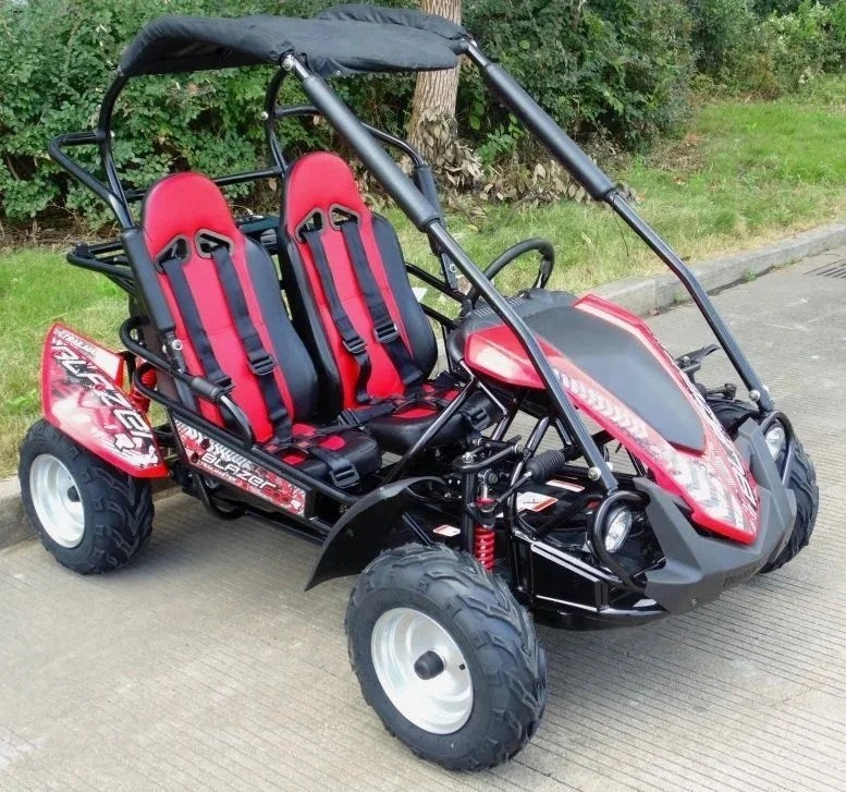 Casavibeo TrailMaster Blazer 200R mid go-kart with rugged tires and sporty design, suitable for outdoor adventures.