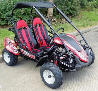 Casavibeo TrailMaster Blazer 200R mid go-kart with rugged tires and sporty design, suitable for outdoor adventures.