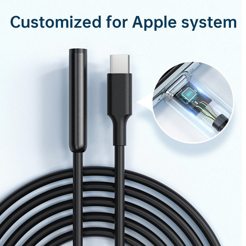 GETDECO 3-in-1 1920P HD industrial inspection camera with waterproof IP67, 8mm lens, LED lights, flexible cable, for smartphones.