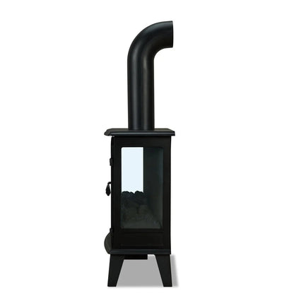 Casavibeo Real Flame Foster 25-inch electric fireplace with realistic flame display and modern black finish.