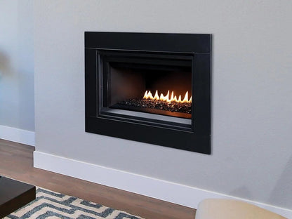 Casavibeo Superior DRL2000 linear gas fireplace with sleek design and realistic flame display, ideal for modern home heating.