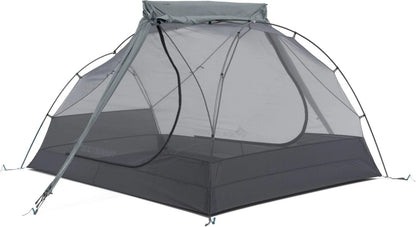 Sea to Summit Telos TR3 tent set up outdoors, showing lightweight camping tent with rainfly and mesh panels by Casavibeo