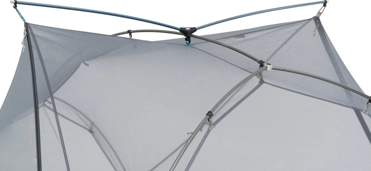 Sea to Summit Telos TR3 tent set up outdoors, showcasing lightweight, three-person camping tent with rainfly and ventilation features.