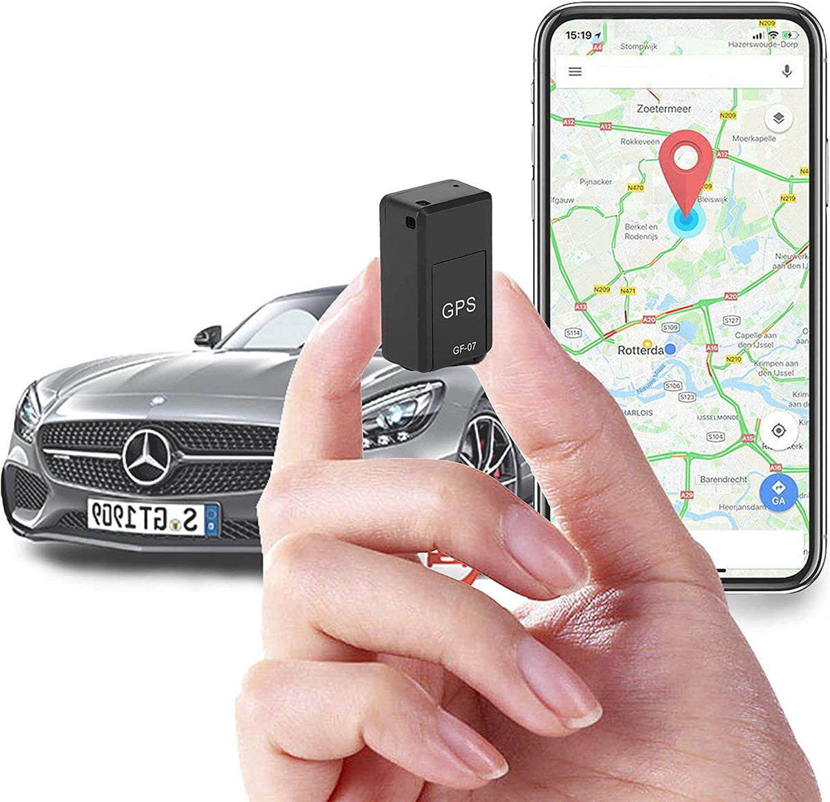 Belro Mini GPS Tracker with magnetic case for real-time car, truck, and vehicle location tracking in electronics GPS devices.
