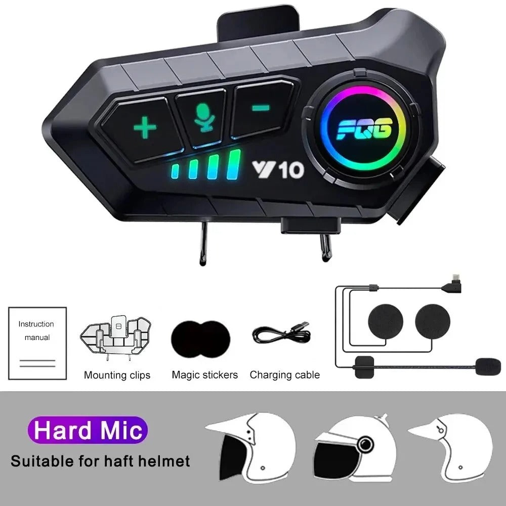 Belro Bluetooth device for motorcycle helmet, automotive motorcycle accessories, attached to helmet for hands-free riding.