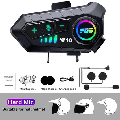 Belro Bluetooth device for motorcycle helmet, automotive motorcycle accessories, attached to helmet for hands-free riding.