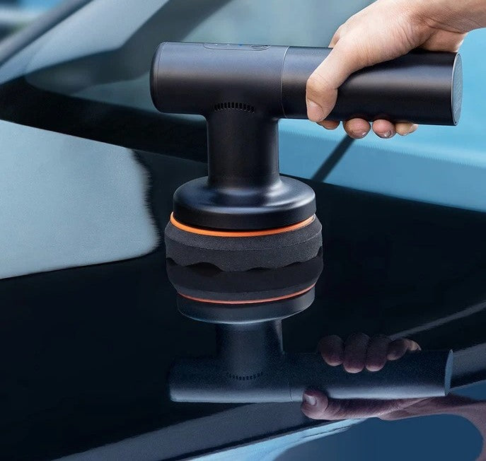 Belro cordless dual action car polisher with ergonomic handle and dual-speed control for detailed automotive polishing.