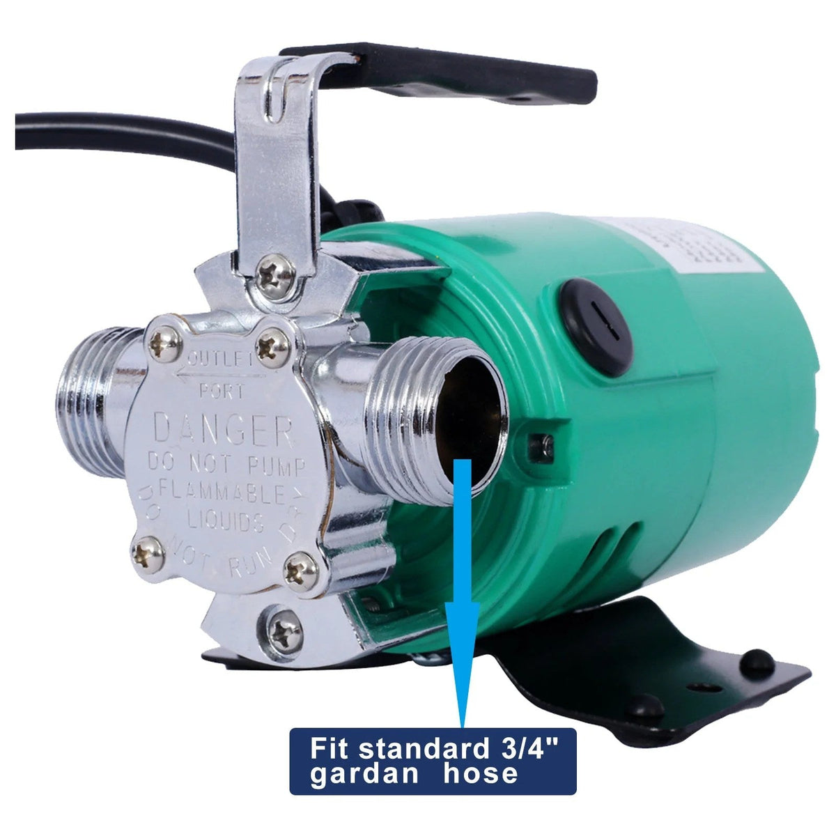 Casavibeo 330 GPH utility pump with 6-foot hose kit for garden, pool, hot tub, and rain barrel drainage.