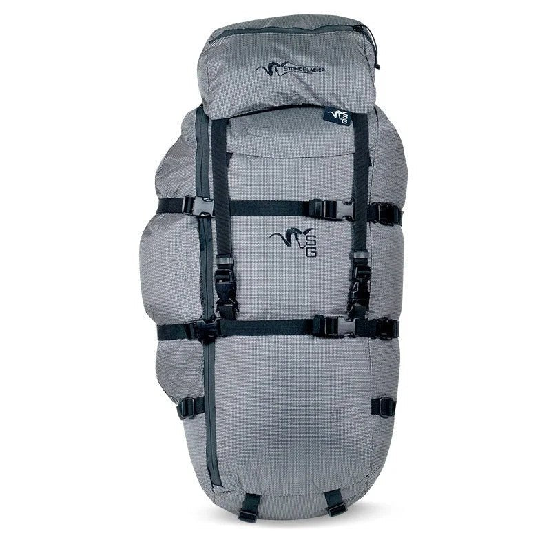 Casavibeo Stone Glacier Terminus 7000 backpack with multiple compartments and adjustable straps, designed for outdoor adventures.