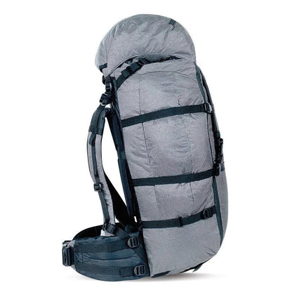 Casavibeo Stone Glacier Terminus 7000 backpack with multiple compartments and adjustable straps, designed for outdoor and hiking activities.