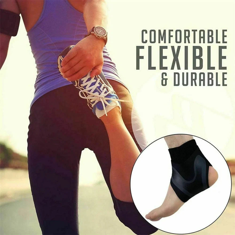 Belro Plantar Ankle X Wrap Brace Support Compression Sleeve with adjustable straps for ankle stability and pain relief.