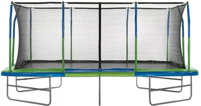 Casavibeo Upper Bounce Mega Trampoline 10x17 feet with safety net and padded enclosure for outdoor fun and exercise.