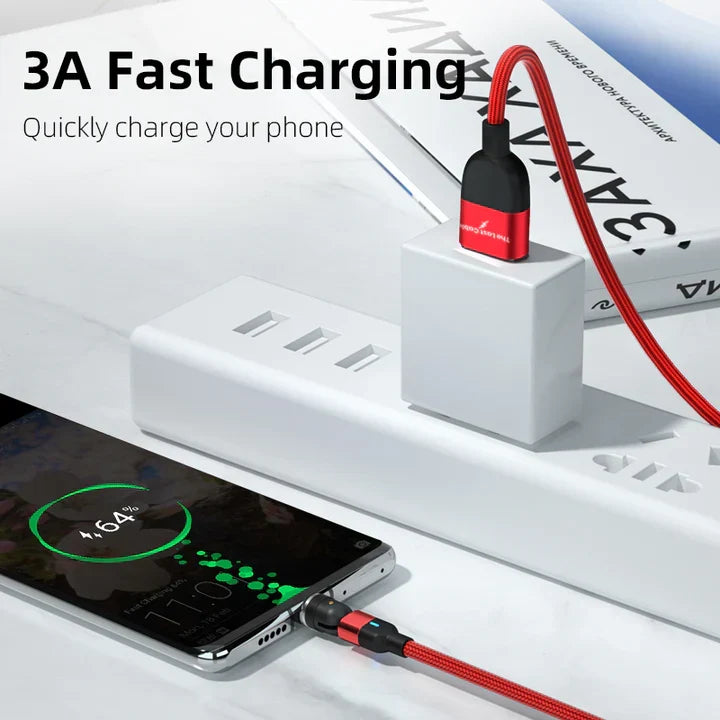 Belro Do-It-All Cable 3.0 charging cable for iPhone, Android, and Type C devices, shown connected to multiple smartphones.