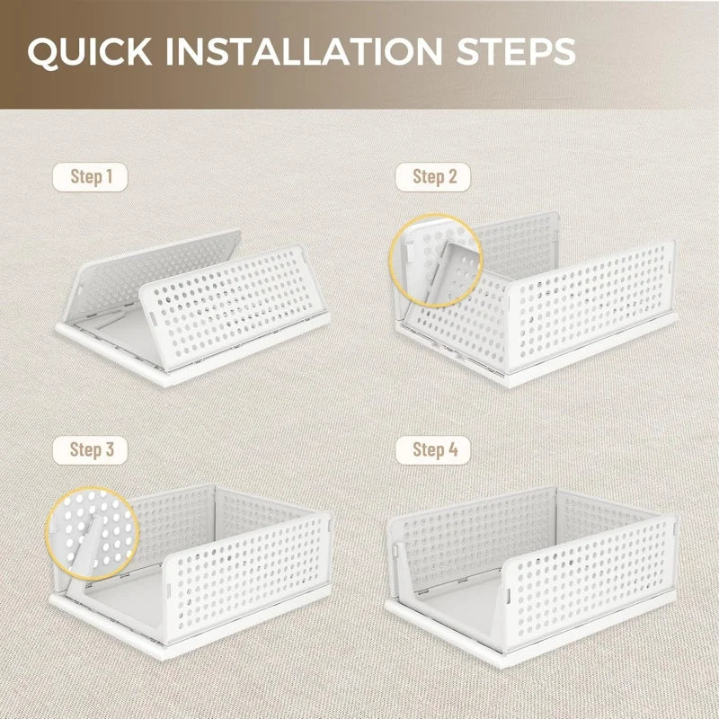 Stackable Belro plastic drawer closet organizer with multiple compartments for efficient storage in home and closet spaces.
