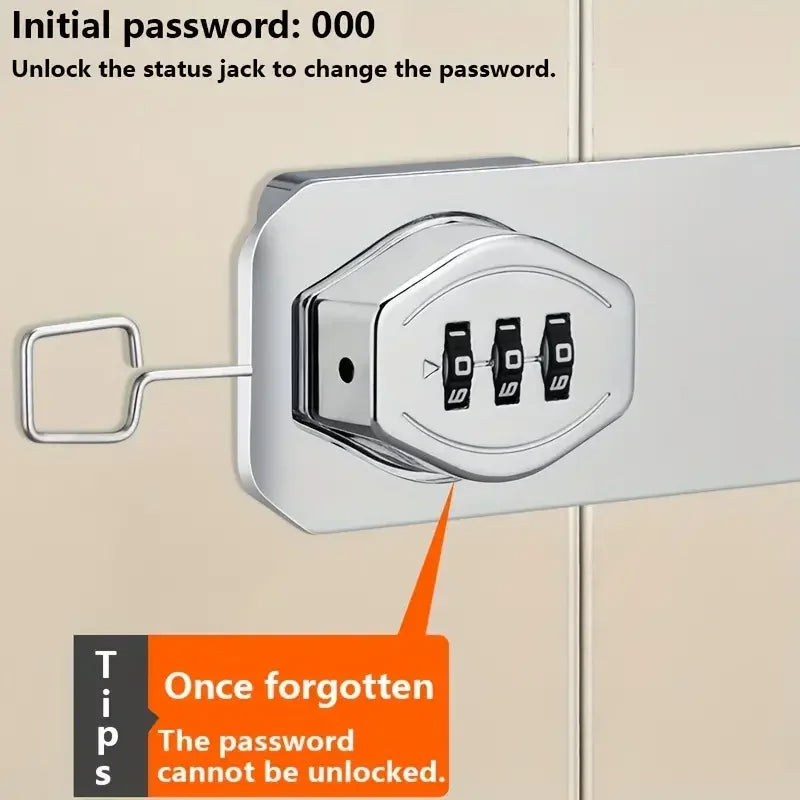 Belro Secure Cabinet Lock with 3-digit combination, outdoor home security lock on cabinet door with keyless access.