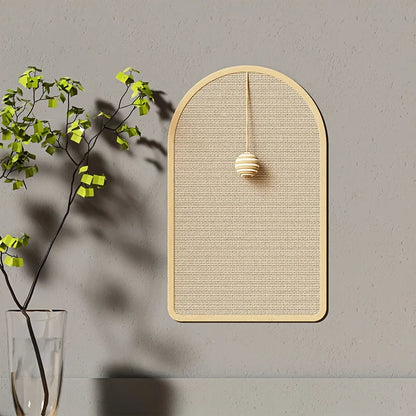 Belro sisal 3-in-1 wall-mounted cat scratch pad with multiple scratching surfaces and cozy resting area for cats.