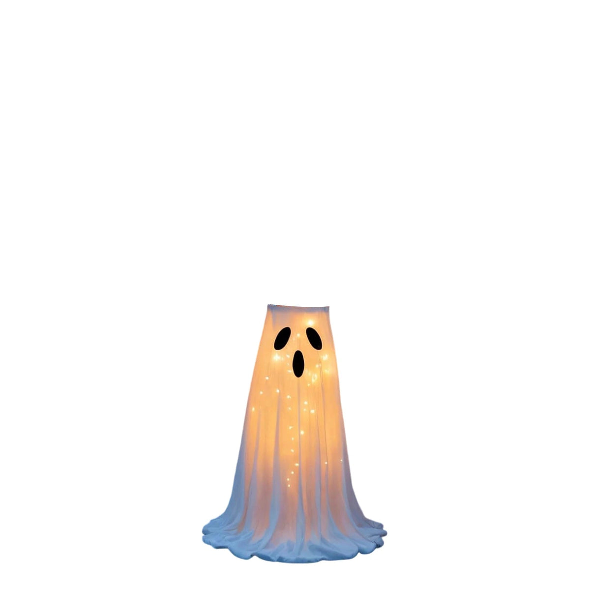 Belro lighted Halloween candy bowl stand with ghost design, featuring a spooky ghost figure and illuminated accents for festive decor.