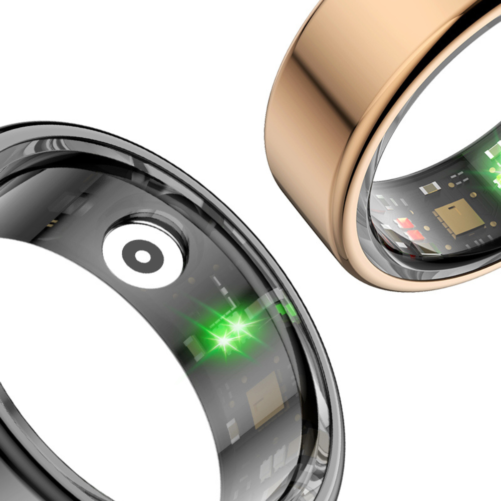 Belro smart ring for sleep and fitness tracking, sleek electronic wearable device with a modern design