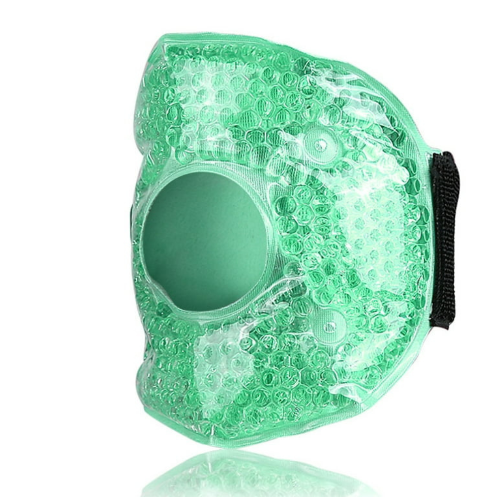 Belro gel knee compress for hot or cold therapy, used for pain relief and swelling in health and first aid applications.