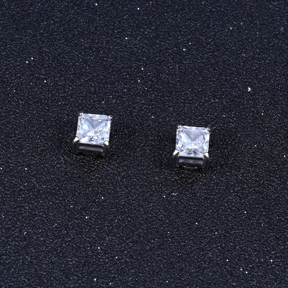 Belro premium unisex magnetic crystal design stud earrings, showcasing shiny crystal accents on sleek jewelry studs.