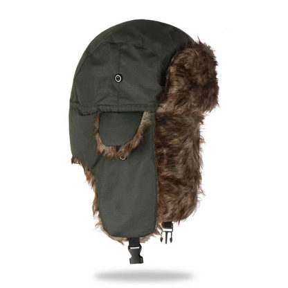 Belro cozy faux fur winter earflap aviator ski hat with ear flaps and warm lining, ideal for cold weather outdoor activities.