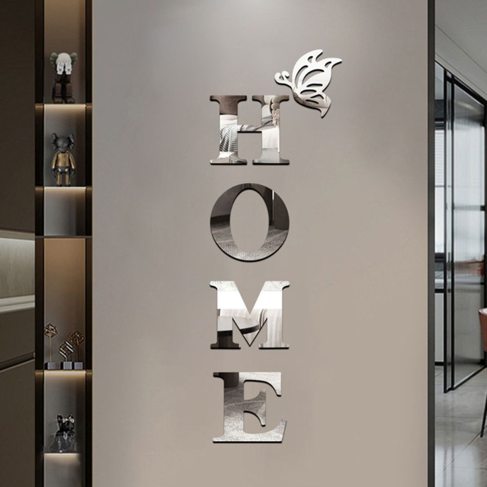 Belro 3D mirror wall sticker for home entrance decor, featuring a modern design for stylish interior enhancement.