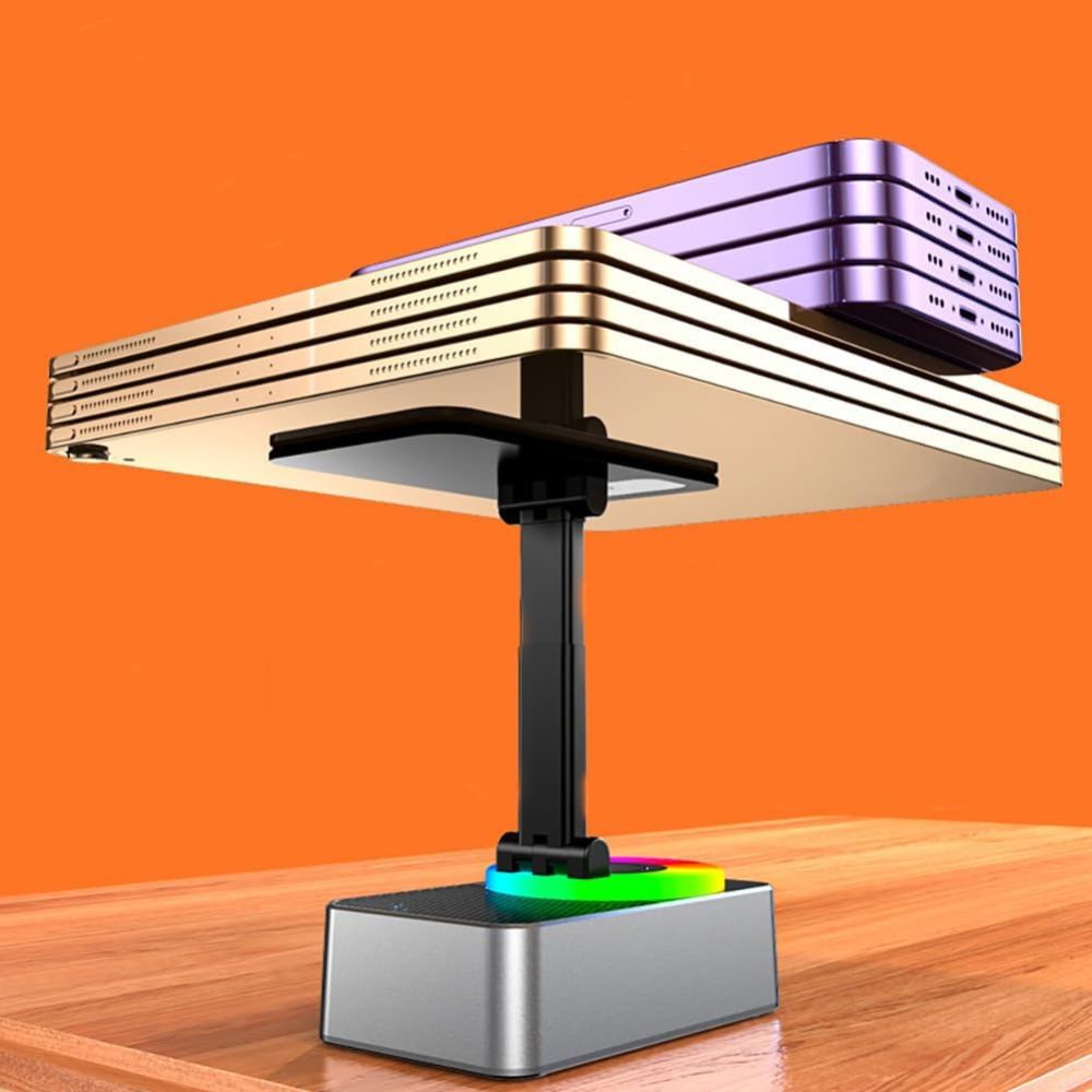 Belro 4-in-1 phone stand with built-in Bluetooth speaker, portable electronic accessory for hands-free use and music.
