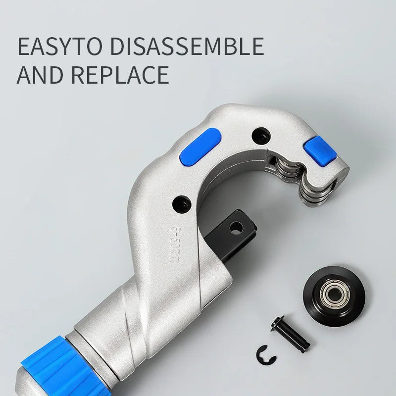 Heavy-duty pipe cutter by Belro, featuring a sturdy metal body and sharp cutting wheel for precise pipe cutting.