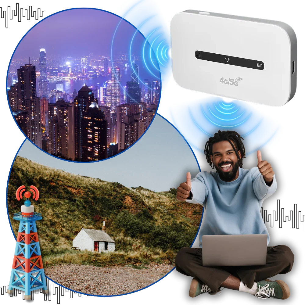 Belro Ultimate Portable Wi-Fi device for fast, wireless internet access, compact and ideal for on-the-go connectivity.