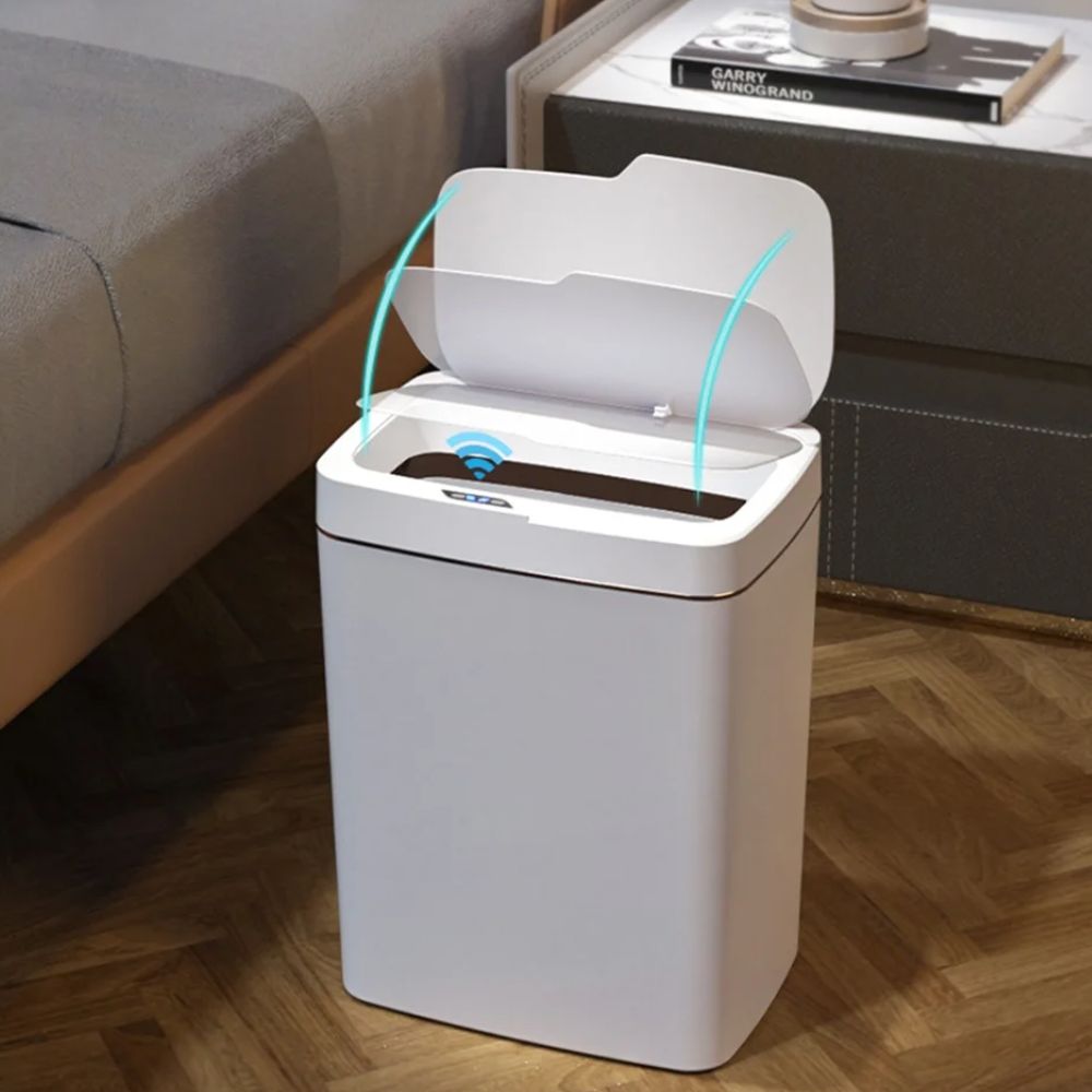 Belro automatic smart motion sensor garbage trashcan with sleek design, ideal for modern home or office use.