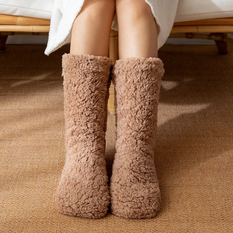 Belro cozy cashmere thermal socks for winter, soft and warm sleepwear clothing, shown in a close-up image.