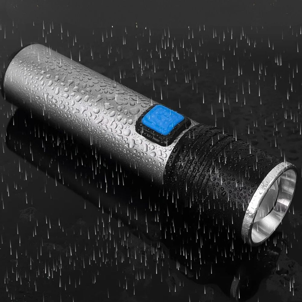 Belro handheld blacklight UV ultraviolet urine detector flashlight for men, showing the compact device with UV light in use.
