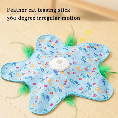 Belro automatic hide and seek interactive cat toy with moving parts to entertain cats and encourage play.