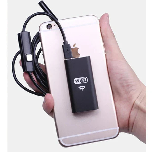 Wireless waterproof endoscope camera by Belro with flexible probe, compatible with iPhone and Android smartphones for inspection and imaging.