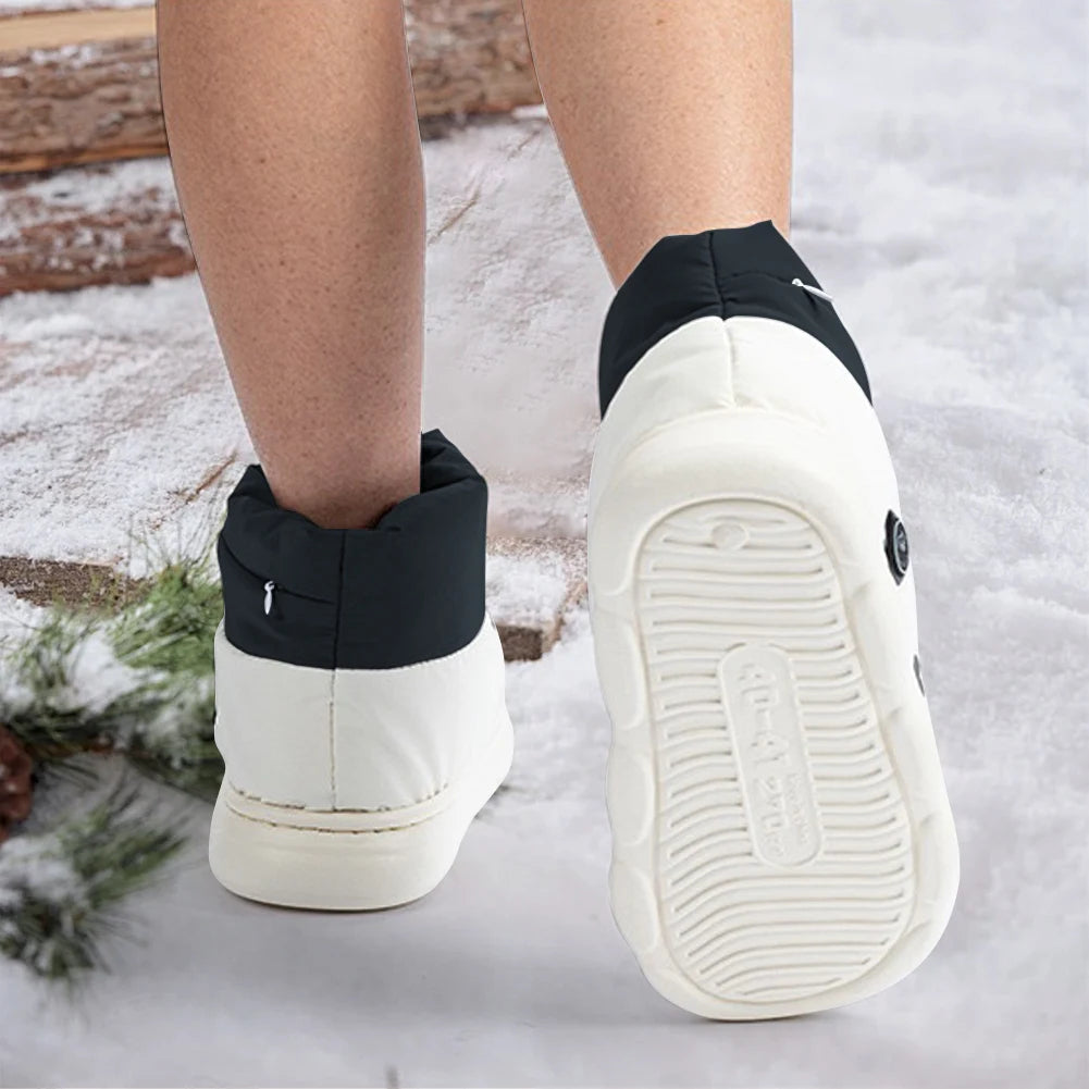 Belro heated boots with adjustable foot warmers, insulated footwear designed to keep feet warm and comfortable.