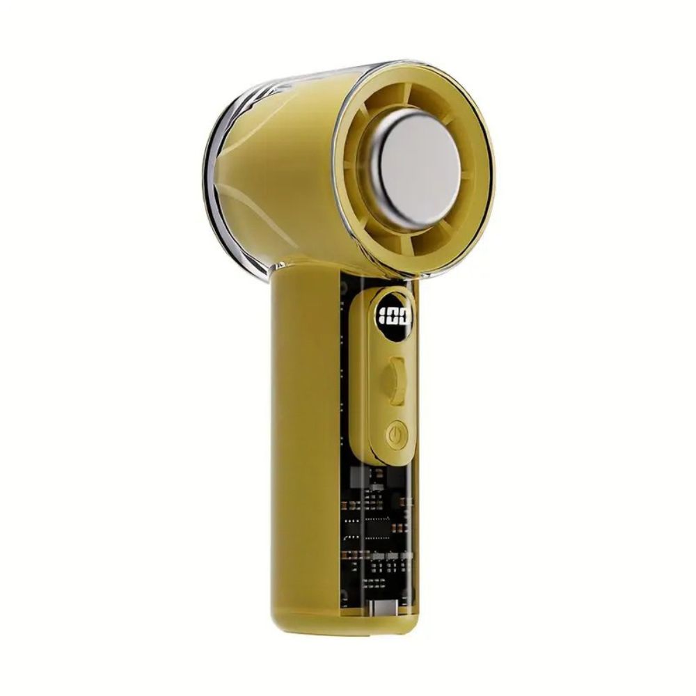 Belro handheld rechargeable fan for outdoor use, compact and portable for outdoor activities and home cooling.
