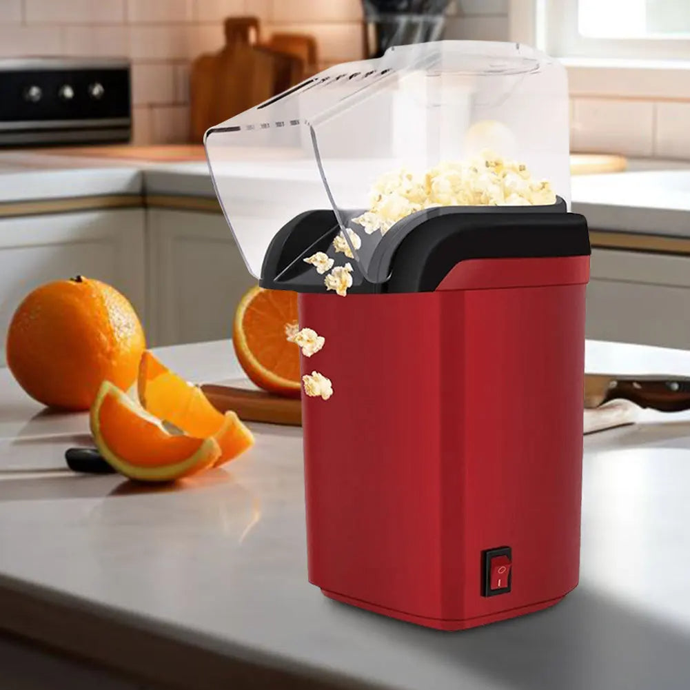 Belro automatic popcorn maker machine for home use, compact kitchen appliance with stainless steel popping chamber.