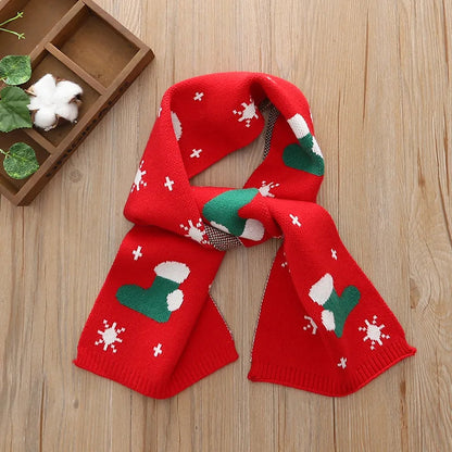 Belro cute Christmas knit scarf for kids, cozy winter accessory with festive design, perfect for keeping warm during the holiday season.