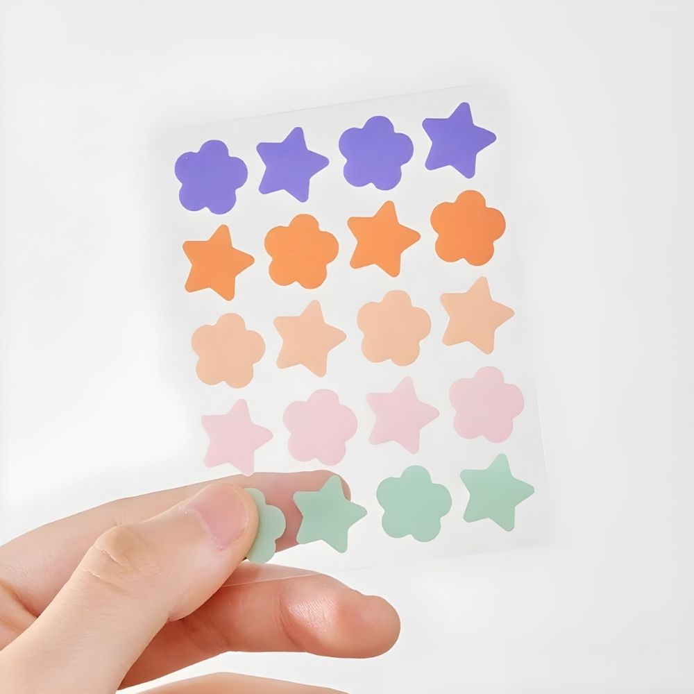 Belro Hydrocolloid pimple acne patch sticker for men, showing clear, skin-toned adhesive patches on a skin surface.