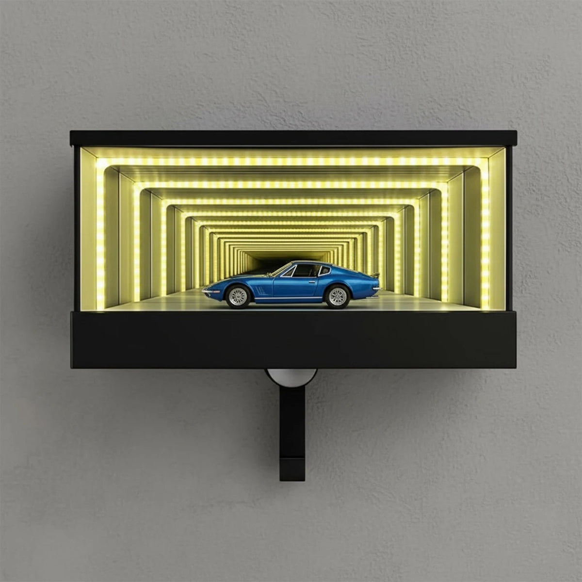 Belro Infinity LED 3D printed car key holder tool with intricate infinity design, made of durable plastic for key organization and display.