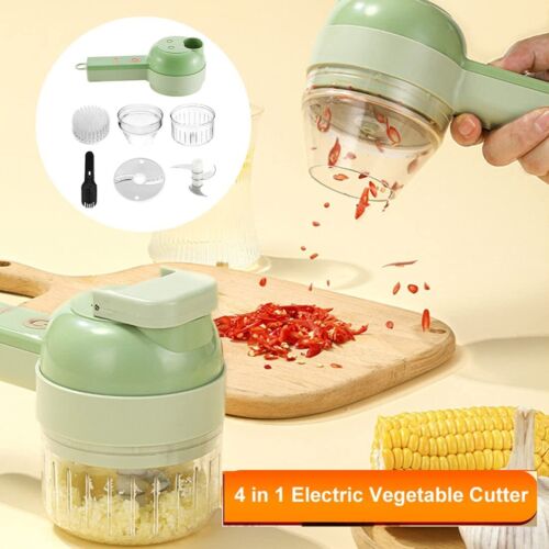 Belro 4-in-1 electric food cutter with stainless steel blades and compact design for versatile kitchen use.